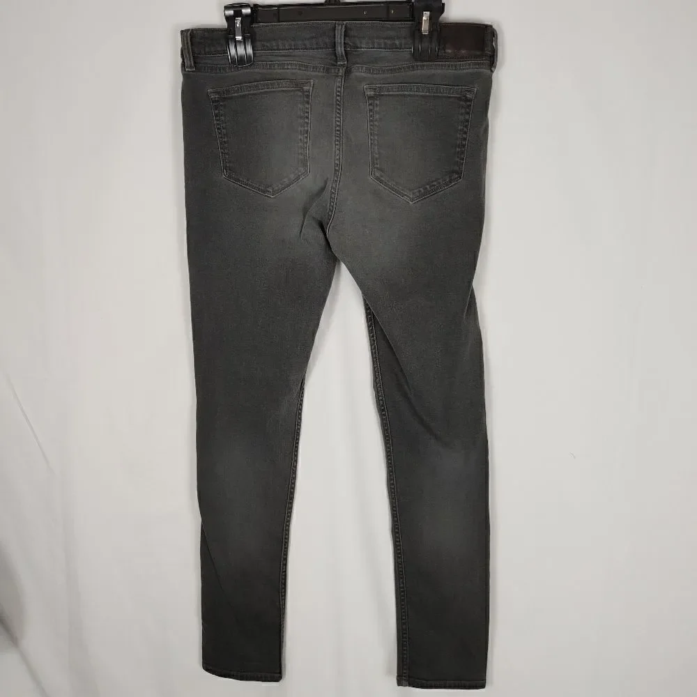 ALL SAINTS ASHBY Low-Rise Skinny Fit Denim Jeans Grey/Heathered Black WMNS Sz 32